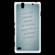 Coque Sony Xperia C4 Société rêveur Turquoise Citation Oscar Wilde