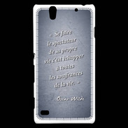 Coque Sony Xperia C4 Spectateur Bleu Citation Oscar Wilde