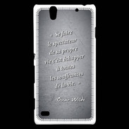 Coque Sony Xperia C4 Spectateur Noir Citation Oscar Wilde