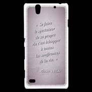 Coque Sony Xperia C4 Spectateur Rose Citation Oscar Wilde
