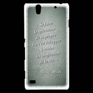 Coque Sony Xperia C4 Spectateur Vert Citation Oscar Wilde