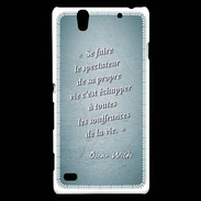 Coque Sony Xperia C4 Spectateur Turquoise Citation Oscar Wilde