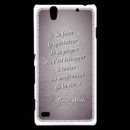 Coque Sony Xperia C4 Spectateur Violet Citation Oscar Wilde