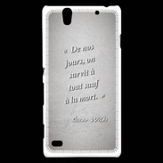 Coque Sony Xperia C4 Survie mort Gris Citation Oscar Wilde