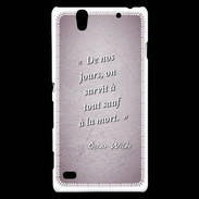 Coque Sony Xperia C4 Survie mort Rose Citation Oscar Wilde