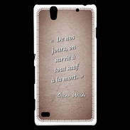 Coque Sony Xperia C4 Survie mort Rouge Citation Oscar Wilde