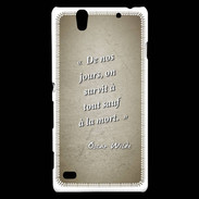 Coque Sony Xperia C4 Survie mort Sepia Citation Oscar Wilde
