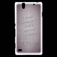 Coque Sony Xperia C4 Survie mort Violet Citation Oscar Wilde