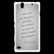 Coque Sony Xperia C4 Trop moderne Gris Citation Oscar Wilde