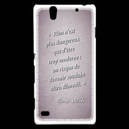 Coque Sony Xperia C4 Trop moderne Rose Citation Oscar Wilde