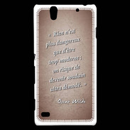 Coque Sony Xperia C4 Trop moderne Rouge Citation Oscar Wilde