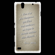 Coque Sony Xperia C4 Trop moderne Sepia Citation Oscar Wilde