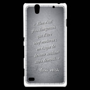 Coque Sony Xperia C4 Trop moderne Noir Citation Oscar Wilde