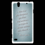 Coque Sony Xperia C4 Trop moderne Turquoise Citation Oscar Wilde