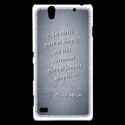 Coque Sony Xperia C4 Vérité pure Bleu Citation Oscar Wilde