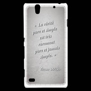 Coque Sony Xperia C4 Vérité pure Gris Citation Oscar Wilde