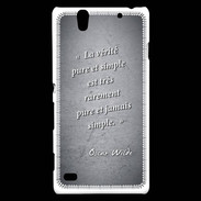 Coque Sony Xperia C4 Vérité pure Noir Citation Oscar Wilde