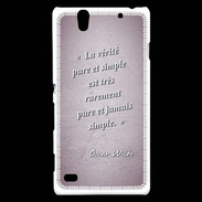 Coque Sony Xperia C4 Vérité pure Rose Citation Oscar Wilde