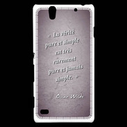 Coque Sony Xperia C4 Vérité pure Violet Citation Oscar Wilde