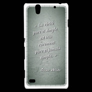 Coque Sony Xperia C4 Vérité pure Vert Citation Oscar Wilde
