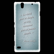 Coque Sony Xperia C4 Vérité pure Turquoise Citation Oscar Wilde