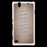 Coque Sony Xperia C4 Ame nait Rouge Citation Oscar Wilde