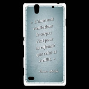 Coque Sony Xperia C4 Ame nait Turquoise Citation Oscar Wilde