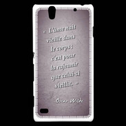 Coque Sony Xperia C4 Ame nait Violet Citation Oscar Wilde