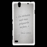 Coque Sony Xperia C4 Ami poignardée Gris Citation Oscar Wilde