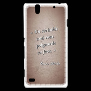 Coque Sony Xperia C4 Ami poignardée Rouge Citation Oscar Wilde