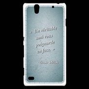 Coque Sony Xperia C4 Ami poignardée Turquoise Citation Oscar Wilde