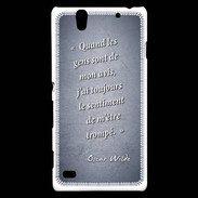Coque Sony Xperia C4 Avis gens Bleu Citation Oscar Wilde