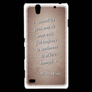 Coque Sony Xperia C4 Avis gens Rouge Citation Oscar Wilde