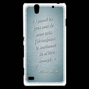 Coque Sony Xperia C4 Avis gens Turquoise Citation Oscar Wilde