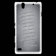 Coque Sony Xperia C4 Bons heureux Noir Citation Oscar Wilde