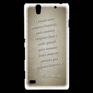 Coque Sony Xperia C4 Bons heureux Sepia Citation Oscar Wilde