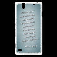 Coque Sony Xperia C4 Bons heureux Turquoise Citation Oscar Wilde