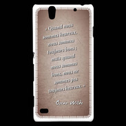 Coque Sony Xperia C4 Bons heureux Rouge Citation Oscar Wilde