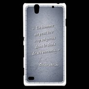 Coque Sony Xperia C4 Choix ennemis Bleu Citation Oscar Wilde