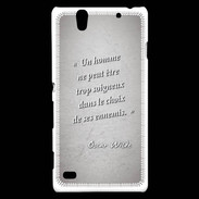Coque Sony Xperia C4 Choix ennemis Gris Citation Oscar Wilde