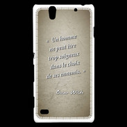 Coque Sony Xperia C4 Choix ennemis Sepia Citation Oscar Wilde