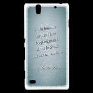 Coque Sony Xperia C4 Choix ennemis Turquoise Citation Oscar Wilde