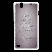 Coque Sony Xperia C4 Choix ennemis Violet Citation Oscar Wilde
