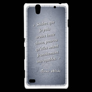 Coque Sony Xperia C4 Croire Bleu Citation Oscar Wilde