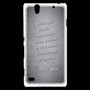 Coque Sony Xperia C4 Croire Noir Citation Oscar Wilde