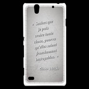 Coque Sony Xperia C4 Croire Gris Citation Oscar Wilde