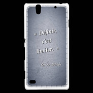 Coque Sony Xperia C4 Définir Bleu Citation Oscar Wilde