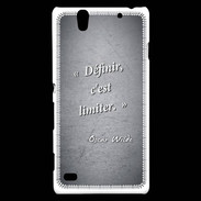 Coque Sony Xperia C4 Définir Noir Citation Oscar Wilde
