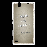Coque Sony Xperia C4 Définir Sepia Citation Oscar Wilde