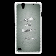 Coque Sony Xperia C4 Définir Vert Citation Oscar Wilde
